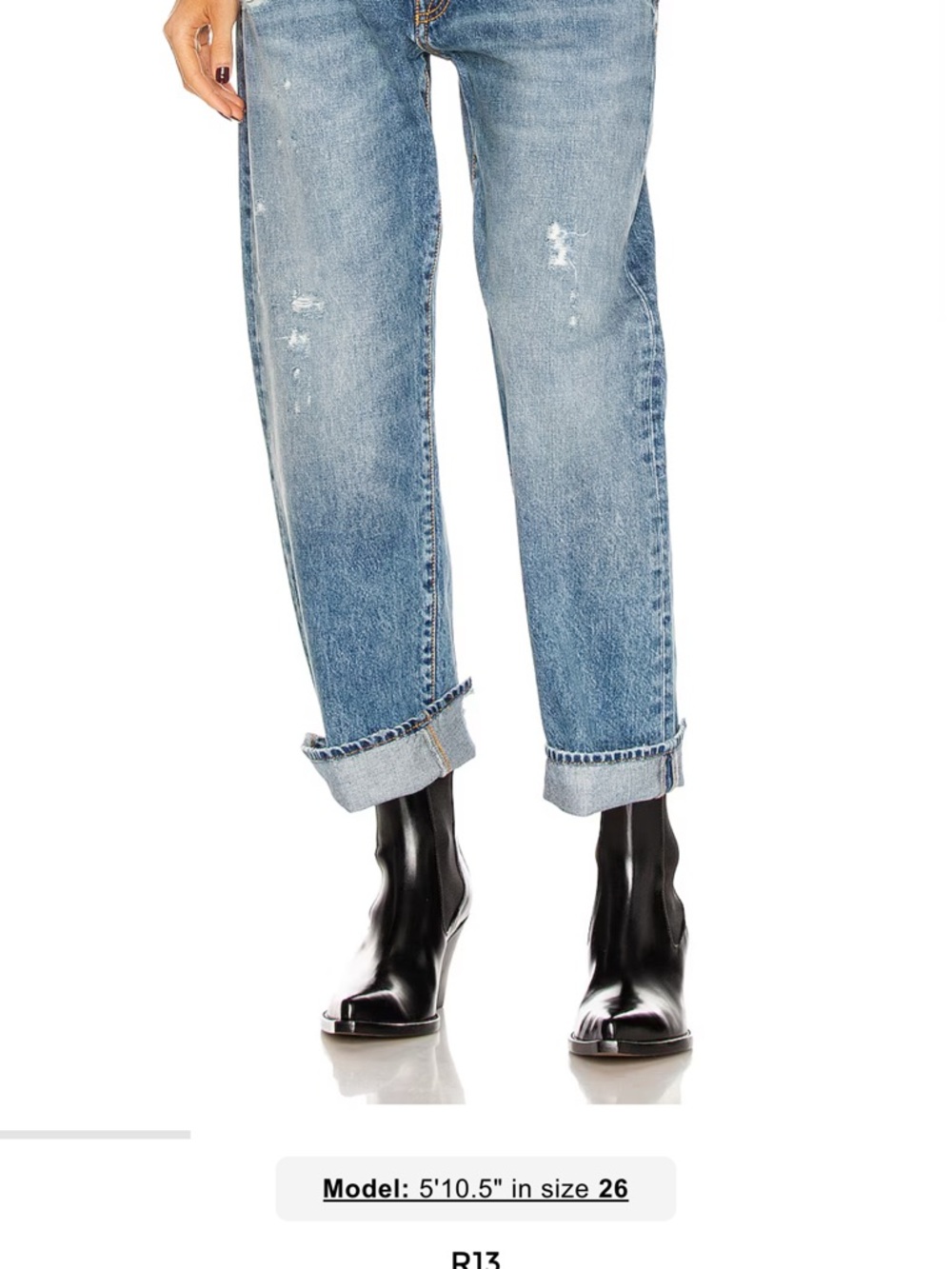R13 Boyfriend Jeans Size 23 - Picture 2 of 13